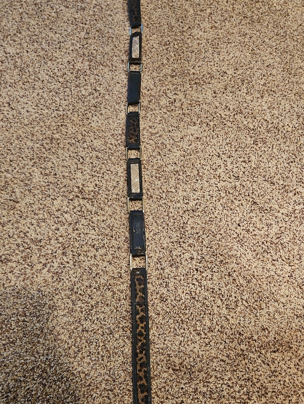 Black and Gold Patterned Women's Waist Belt - Brand